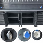 TAKPOWER 3 Metre Takım Tezgahı 2 Dolaplı + 2 Boş Takım Arabası Antrasit