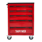 TAKPOWER 5 Çekmeceli Takım Arabası Kırmızı