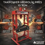 TAKPOWER Hidrolik Pres Makinesi 10 Ton Manuel