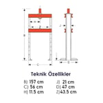 TAKPOWER Hidrolik Pres Makinesi 20 Ton Manuel