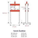 TAKPOWER Hidrolik Pres Makinesi 30 Ton Manuel