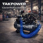 TAKPOWER Poliüretan Spiralli Kompresör Hava Hortumu 8 X 12 Mm 15 Metre