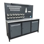 TAKPOWER TTR4413 2 Metre Takım Tezgahı 3 Dolaplı Antresit