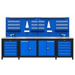 TAKPOWER TTR4430 3 Metre Takım Tezgahı 10 Çekmeceli 2 Dolaplı Mavi