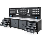 TAKPOWER TTR4430 3 Metre Takım Tezgahı 10 Çekmeceli 2 Dolaplı Antrasit
