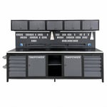 TAKPOWER TTR4431 3 Metre Takım Tezgahı 10 Çekmeceli 10 Dolaplı Ara Bölmeli