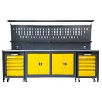 TAKPOWER TTR4432 3 Metre Takım Tezgahı 2 Dolaplı + 2 Boş Takım Arabası