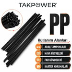 TAKPOWER Plastik Kaynak Elektrodu Siyah PP 0.6 X 400 Mm 20 Adet