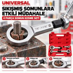 UNIVERSAL Cıvata Kafası Patlatma Somun Kesme Seti 4 Parça