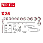 VIP-TEC 1/2 On İki Köşe Yıldız Lokma Takımı 25 Parça