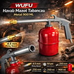 WUFU Havalı Mazot Püskürtme Tabancası Metal 1000 Ml