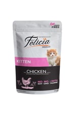 Felicia Pouch Tavuklu Yavru Kedi Maması Tahılsız 85 Gr X 12 Adet