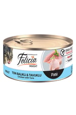 Felicia Tahılsız Ton Balıklı Tavuklu Kıyılmış Yetişkin Kedi Konservesi 85 gr