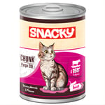 Snacky Chunk Sığır Etli Yetişkin Kedi Konservesi 400 gr