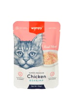 Wanpy 85 gr Pouch Tavuklu & Karidesli Yaş Kedi Maması 12 Adet