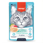 Wanpy Pouch Ton Balık & Tavuklu Yaş Kedi Maması 70g 