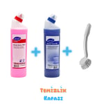 Diversey Profesyonel Banyo ve Tuvalet Hijyen Seti - Taski Clonet Extra + Room Care R6 + Temizlik Fırçası
