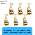 Maya Kimya Grill M9 Endüstriyel Fırın ve Izgara Temizleyici 750 ml x 6 Adet