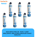 Maya Kimya Vitral M6 Kireç Çözücü ve Tuvalet Temizleyici 750 ml x 6 Adet Ekonomik Paket