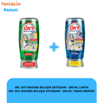 Mr. Oxy Maxima Bulaşık Deterjanı Seti - Limon Kokulu 500 ml + Yaban Mersini Kokulu 500 ml (Sık-Bırak Kapak)