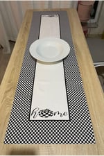 3 Boyutlu Dijital Baskılı Leopar Çiçekli Runner Örtüsü Ve Amerikan Servisi 40 X 140 - 4 Adet