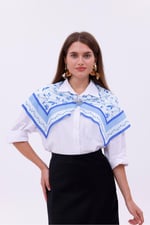 Akdeniz Dalları Model Fular Bandana Şal Estascarf 70x70 Cm