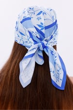 Akdeniz Dalları Model Fular Bandana Şal Estascarf 70x70 Cm