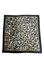 Desenli Fular Leopar Estacraft Şal Bandana 70x70cm