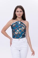 Gece Leoparı Model Fular Bandana Şal Estascarf 70x70 Cm