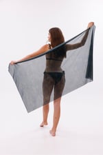 İç Gösterir Transparan Pareo - Gök Mavisi Model 150x95 Cm
