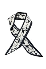 Kırmızı Leopar Şeritli Fular Bandana Estascarf 7,5x100cm