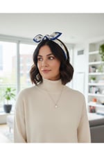 Kırmızı Leopar Şeritli Fular Bandana Estascarf 7,5x100cm