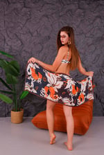 Kısa Pareo - Jungle Model 150x50 Cm