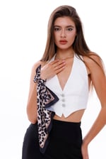 Leopar Desenli Fular Estascarf