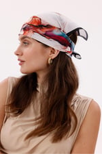 Pembe Kalp Fular Bandana Estascarf 48x48 Cm