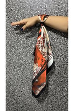 Pembe Kalp Fular Bandana Estascarf 48x48 Cm