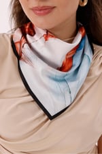 Pembe Kalp Fular Bandana Estascarf 48x48 Cm
