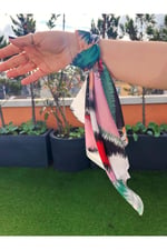 Pembe Kalp Fular Bandana Estascarf 48x48 Cm
