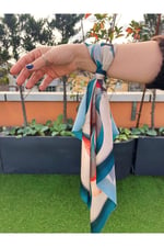 Pembe Kalp Fular Bandana Estascarf 48x48 Cm