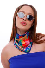 Pembe Kalp Fular Bandana Estascarf 48x48 Cm