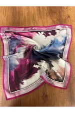 Pembe Kalp Fular Bandana Estascarf 48x48 Cm