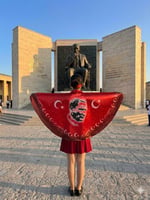 Tarzını Seç Çift Taraflı Atatürk Türk Bayraklı Pelerin Gösteri Kostümü 145x73cm