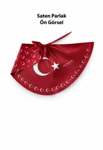 Tarzını Seç Çift Taraflı Ayyıldız Türk Bayraklı Pelerin Gösteri Kostümü 145x73cm