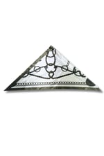 Zincir Desenli Lacivert Üçgen Fular Bandana Estacraft - 100x45 cm