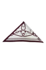 Zincir Desenli Lacivert Üçgen Fular Bandana Estacraft - 100x45 cm