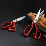 Pin-1084 Kırmızı Saplı Paslanmaz Çelik Terzi Makası – 8″ (21 cm) | Profesyonel Kumaş Kesim Makası