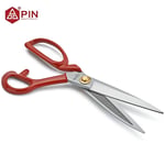 Pin-1084 Kırmızı Saplı Paslanmaz Çelik Terzi Makası – 8″ (21 cm) | Profesyonel Kumaş Kesim Makası