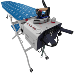 SilterSM/PSA 2150 ADHarmony SM/PSA 2150 AD Katlanabilir Kazanlı ve Fanlı Ütü Masası – 5 Lt Dar Tip, Amortisörlü Profesyonel Model