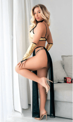 Arias Closet Siyah-Sarı Peçeli Seksi Dansöz Kostümü
