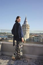 Arias Closet Yaprak Desenli ve Dantelli 3'lü Pijama Takımı
